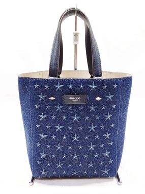 Jimmy Choo Denim Tote in Navy and Black 
Jimmy Choo Lenny denim tote bag